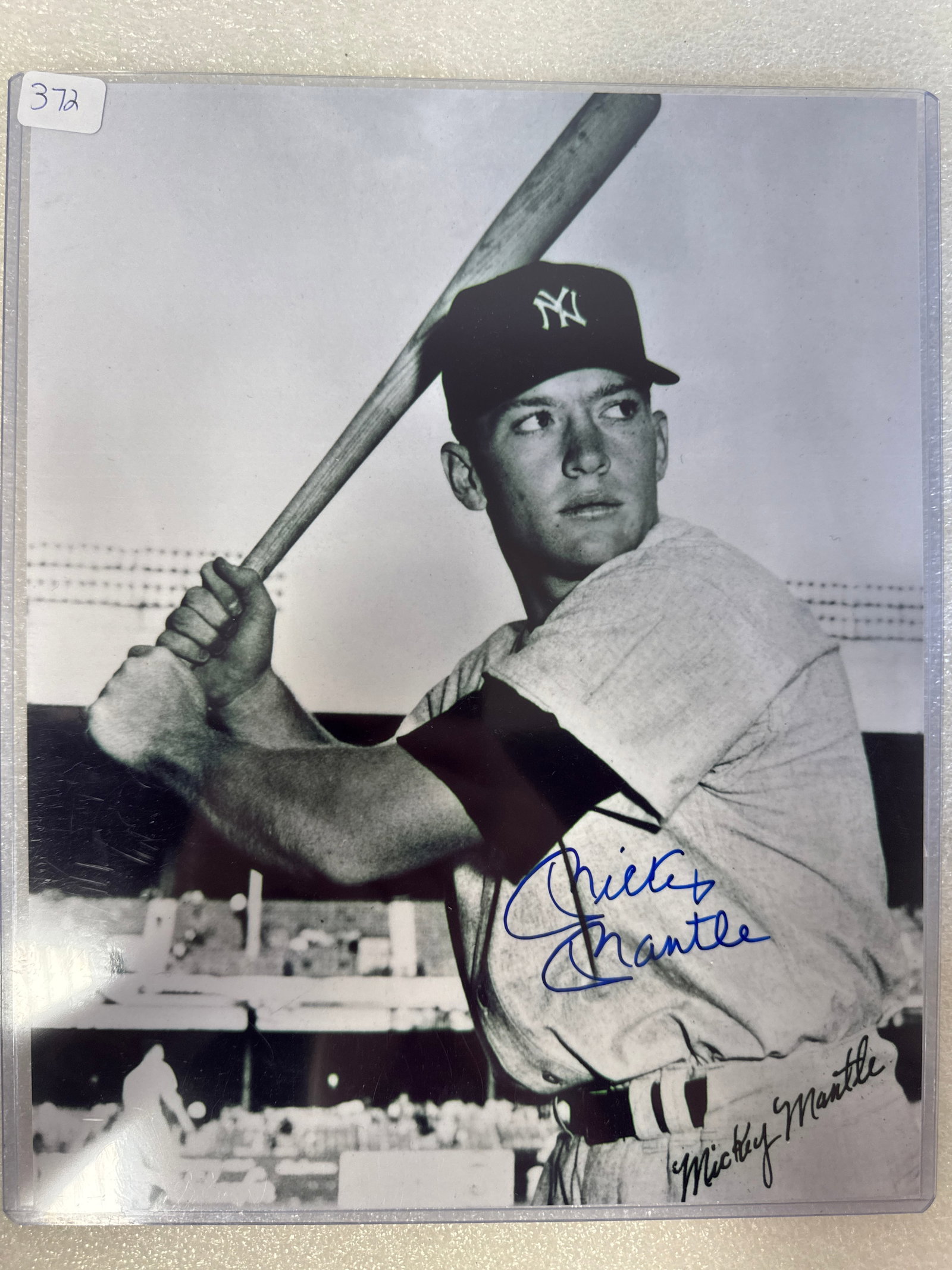 Mickey Mantle Signed Photograph: 8 x 10 With COA