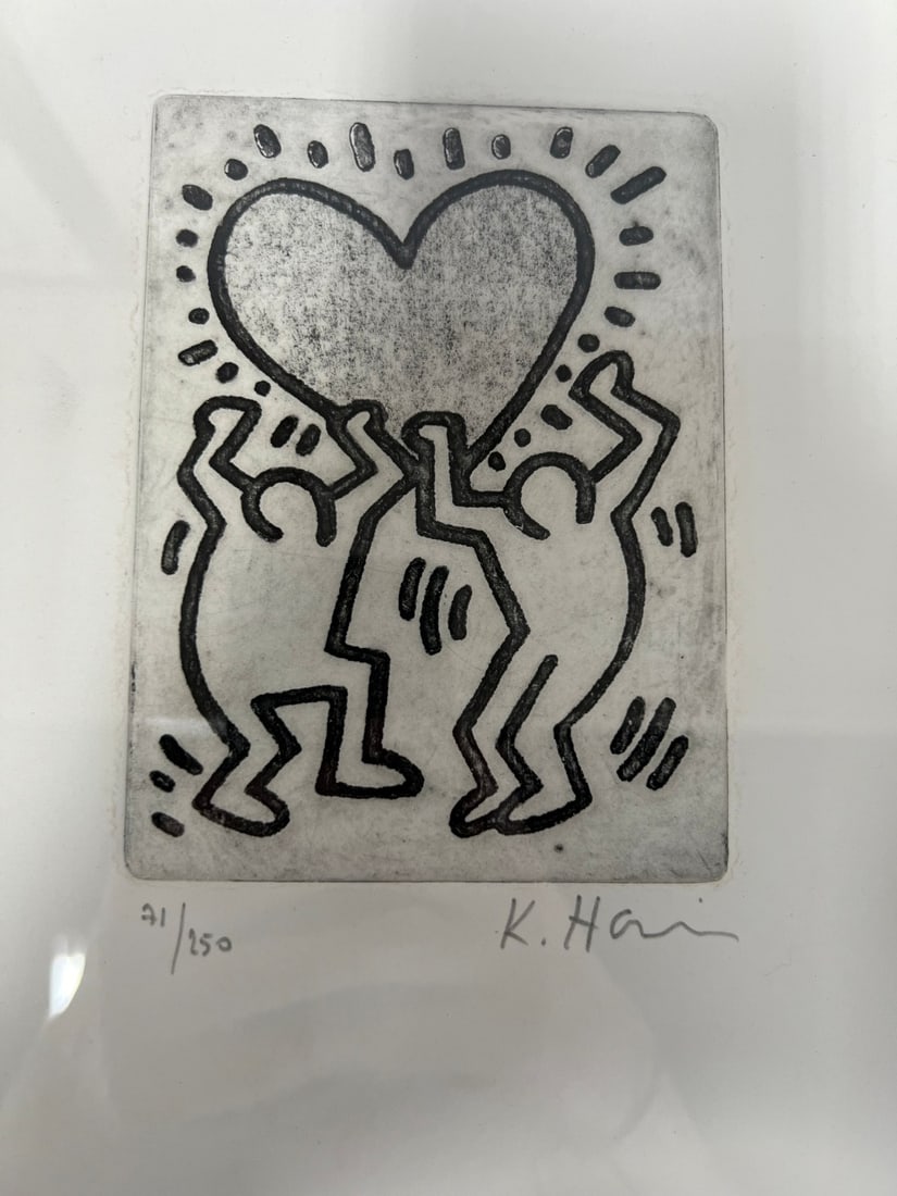 Keith Haring Pencil Sgd. Lithograph (1 of 2)