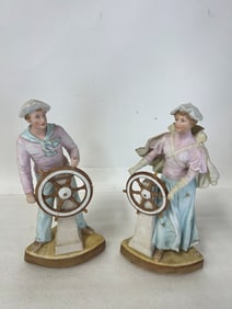 Antique Bisque Figures (2)