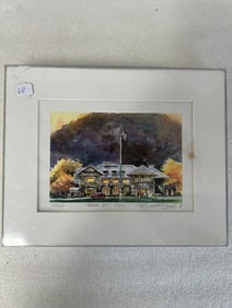 Richard Ochs. Ltd. Ed. Litho. Bear Mt. Inn Sgd. 8" H by 10" W