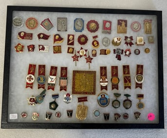 Large Collection of Soviet Era Pins