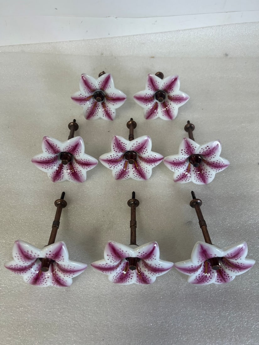 Lot of Porcelain Tie Backs-4 Pr.: As pictured