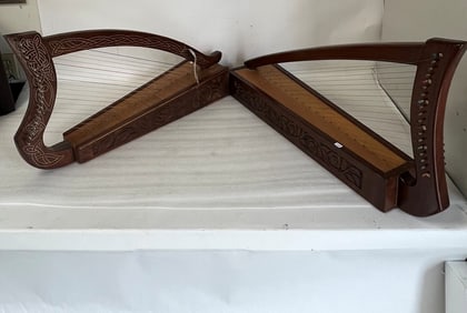 Pr. of Mahogany Good Quality Harps