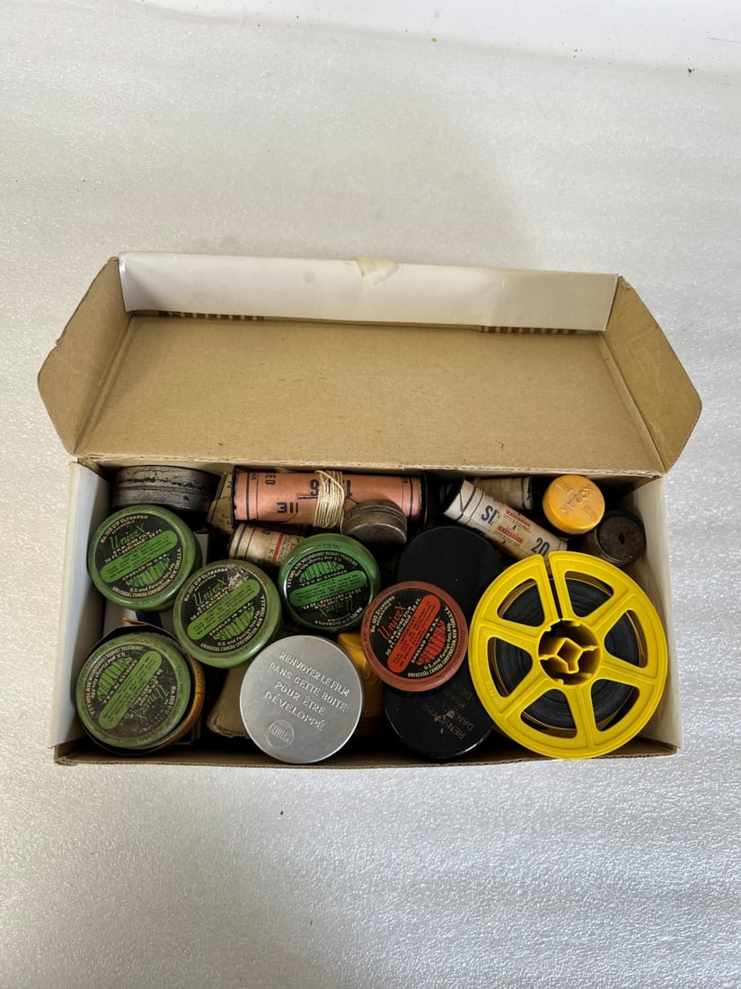 Lot of Old Film Items. Never Viewed.: Exposed and Unexposed .Most from the 30's, 40's and 50's . Could be packed with history Original owner was a WWII vet. From the European theatre and was an avid camera man,