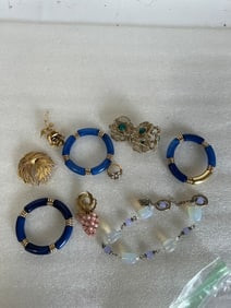 Bag Lot of Vintage Good Quality Costume Jewelry(9)