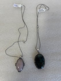 German Silver & Gemstone Necklaces (2)