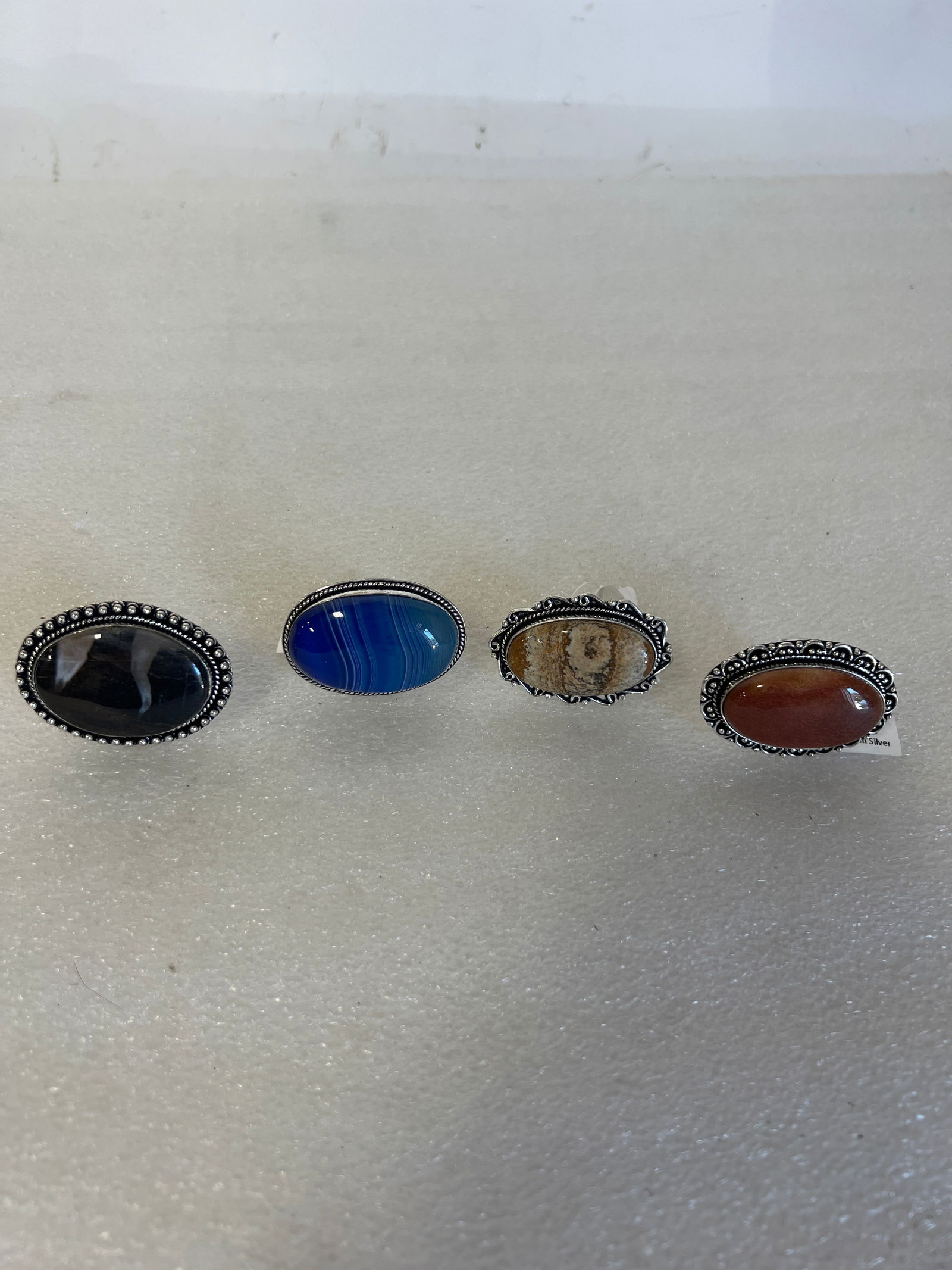 German Silver & Gemstone Rings (4) (1 of 1)