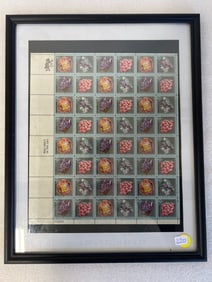 Complete Sheet of The US Mineral Stamp