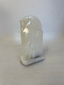 Alabaster Horse Bookend