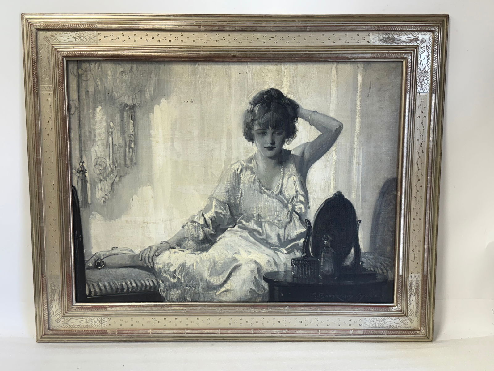 Charles Bosseron Chambers; American Oil The Boudoir Signed (1 of 6)