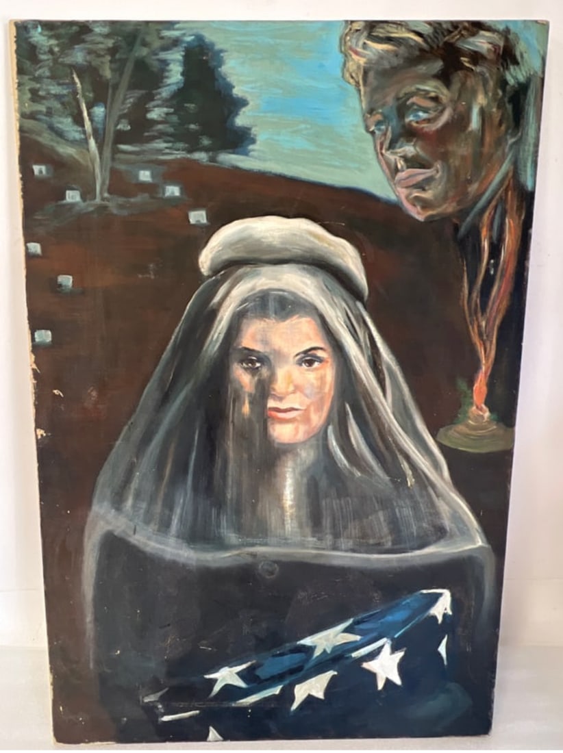 Oil on Canvas. Jackie Kennedy at JFK Funeral (1 of 2)
