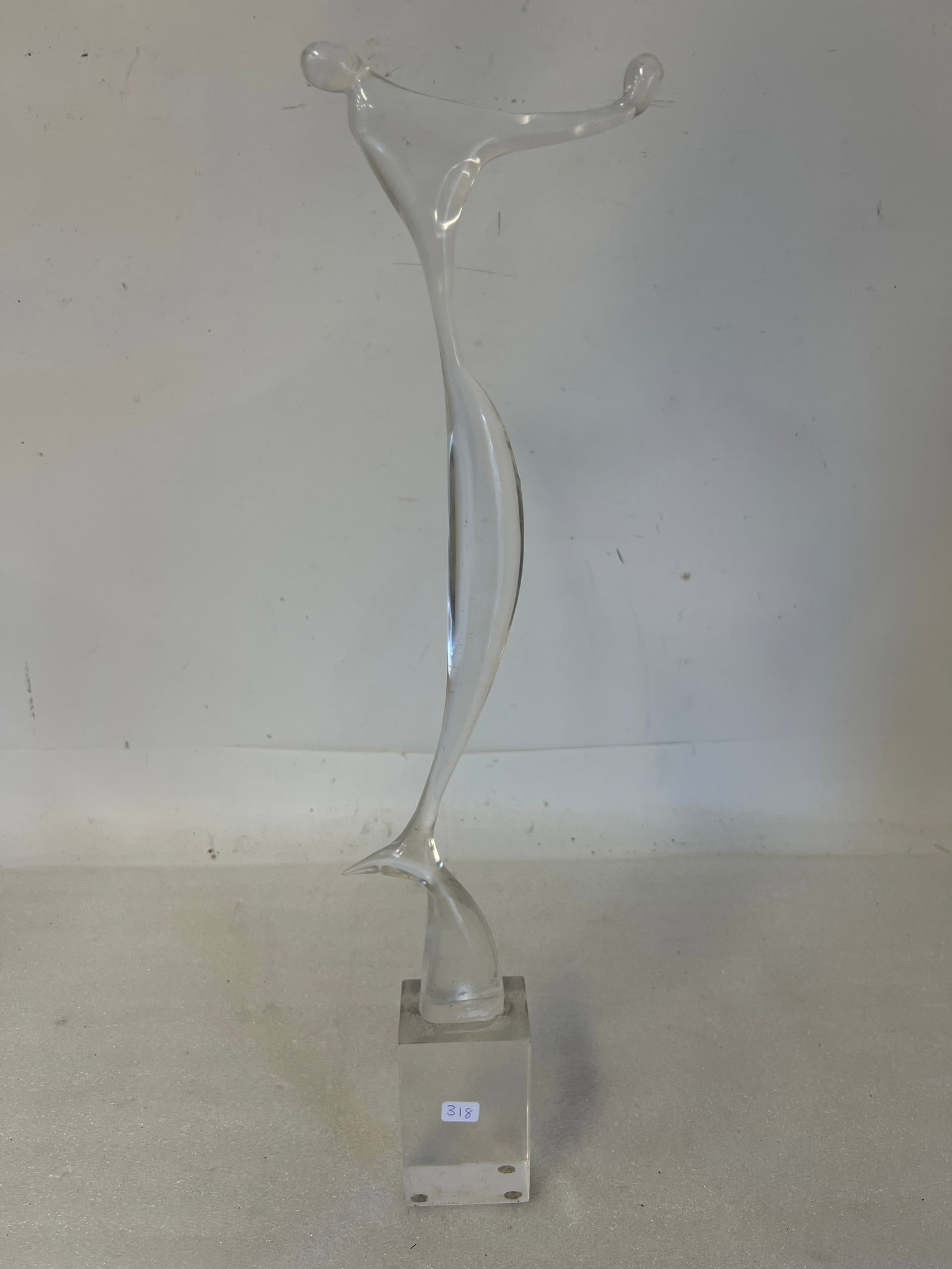 Abstract Glass Sculpture.: 24"H