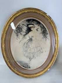 Louis Icart; Original French Etching "Favorite" Signed
