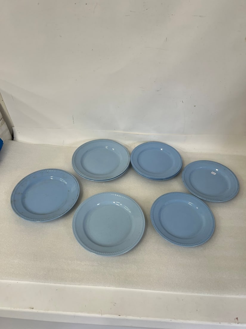 Kraft Blue Homer Laughlin Blue Plates ( 9) (1 of 3)