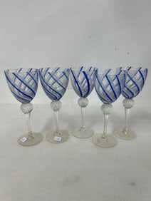 Antique Eastern Hand Made Stemware (5)