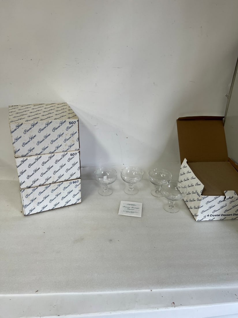 French Princess House Margarita Glasses (16): In original box, never used.