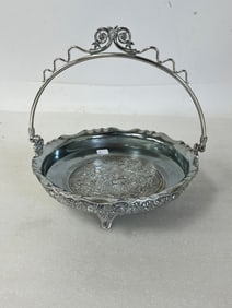 Fancy Victorian Silverplated Basket