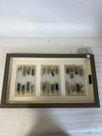 Shadow Box Collection of Various Agate