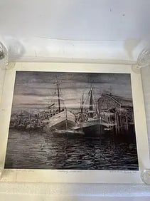 Ltd. Ed. Lithograph. Morning Harbor Mist Sgd