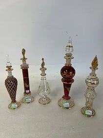 Hand Blown Glass Perfume Bottles(5)