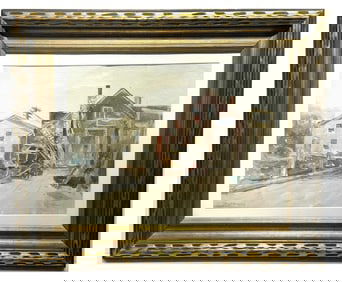 Charles P. Gruppe; American Watercolor Gloucester Dock Signed