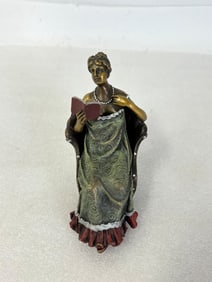 Vienna Bronze Figure Lady in Chair