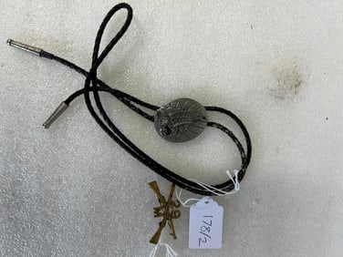 Crossed Rifle Brooch & Eagle Pendant