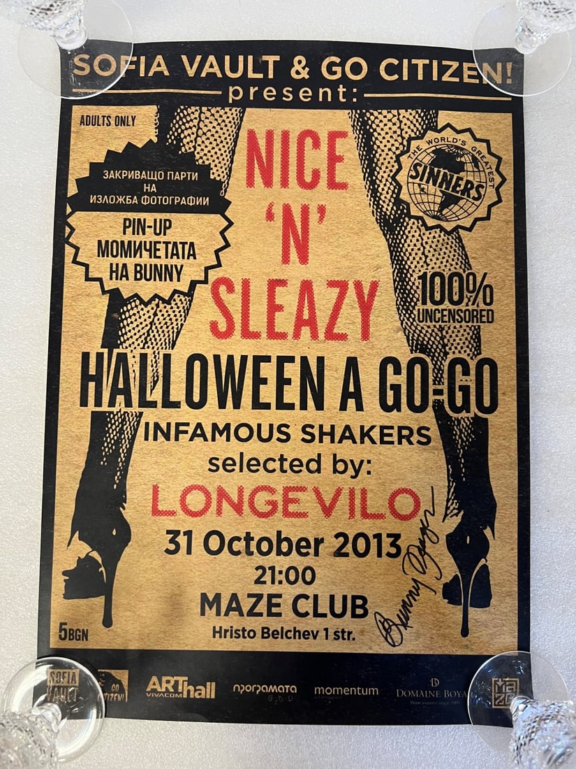 Nice 'n' Sleazy Poster Sgd. Bunny Yaeger (1 of 1)