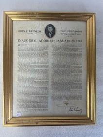 John F. Kennedy Inaugural Address Framed
