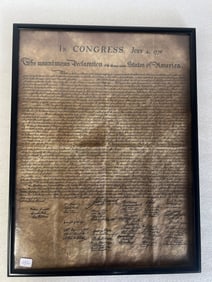 Framed Declaration of Independence