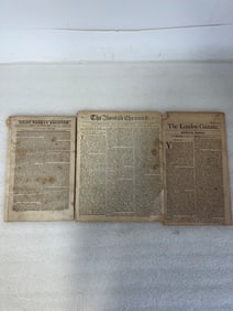 1751 London Gazette; 1768 Boston Chronicle Etc.