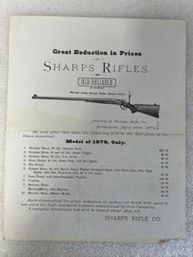 Sharp's Rifle Co. Advertisement Model of 1878