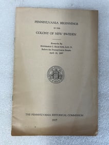 Pa. Beginnings in the Colony of New Sweden