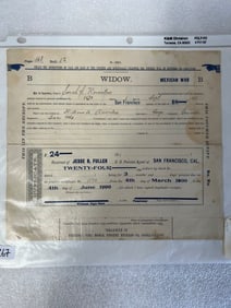 Mexican War Widow Voucher 1887