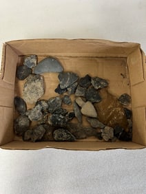 Lot of Carved Rock Indian Arrows and Tools Etc