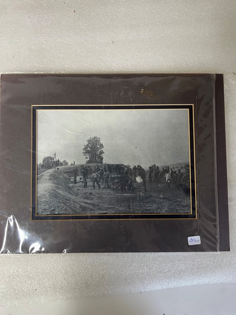 1864 Photo 1216 NY Battery Petersburg VA: Perhaps Battery 1. Marked in pencil at the back but Battery # difficult to discern.Matted.8" x 10"