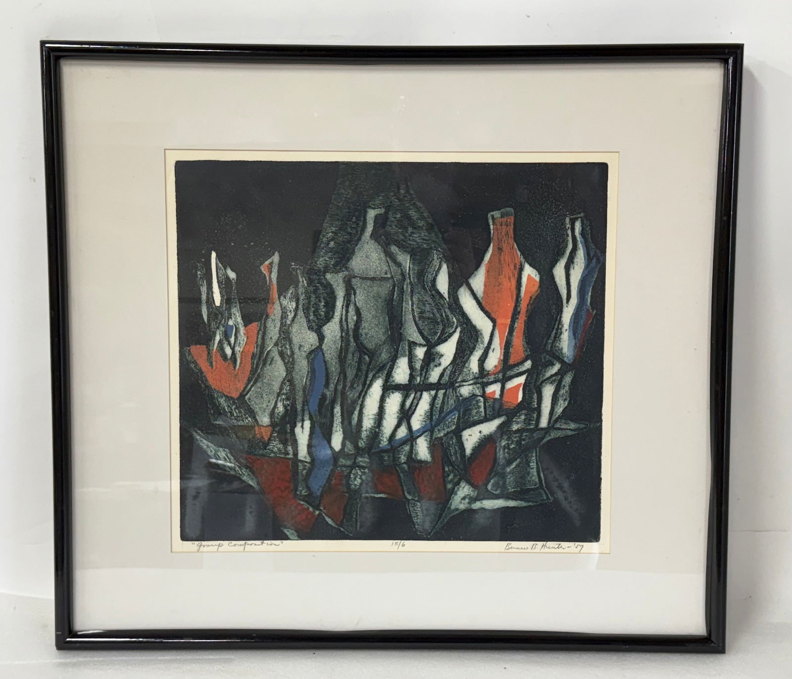Bernece Berkman-Hunter; 20thC. Modernist Etching and Aquatint Signed (1 of 6)