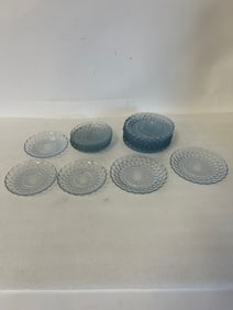 Blue Glass Vintage Fire King Sapphire Set (19)