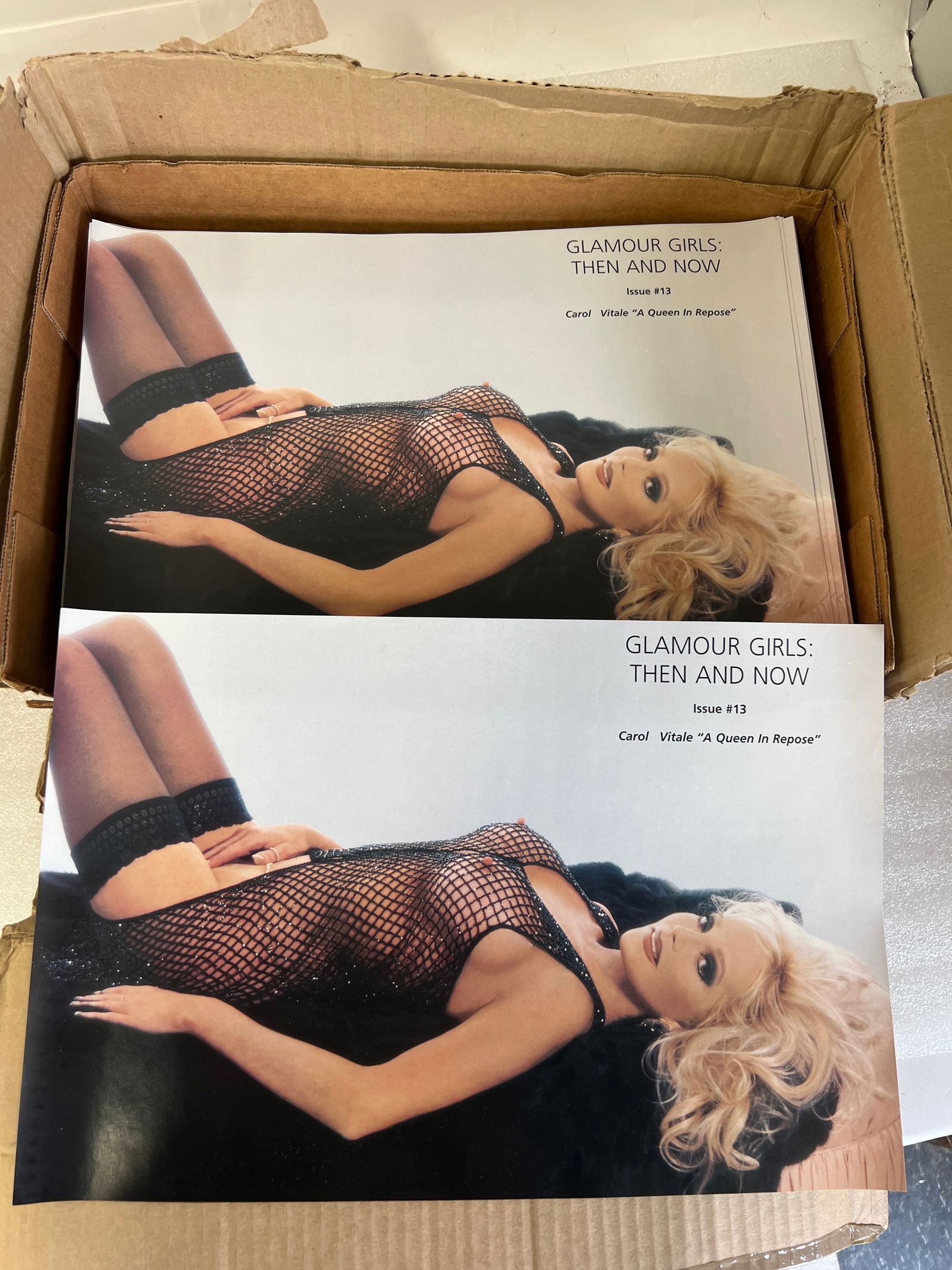 Posters Glamour Girls: Then & Now Carole Vitale.: Issue #13 " A Queen in Repose" Over 200+ same Poster 11" by 16 1/2"