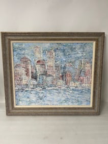 Kyu Nam Han Modernist Depiction Manhattan Skyline