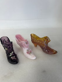 Collectible Art Glass Slippers (3)