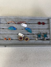 Sterlog Silver  & Other Earrings (6 Pr.)