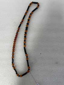 Vintage Onyx and Coral Necklace