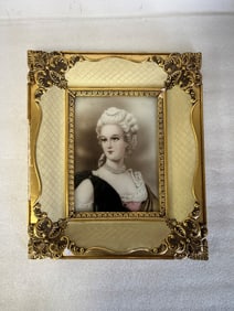 Portrait Tile. Fancy Gilt Frame