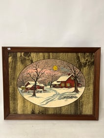 Oil on Canvas, Winter Scene