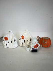 Halloween Lamps (2) and Halloween Candleholders (2)