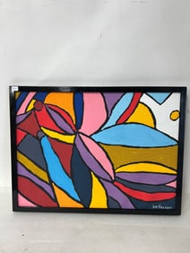 Lee Krasner. Sgd Abstract Oil. 1970's Style