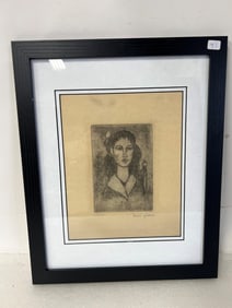 Amedeo Modigliani Signed Etching. Litho