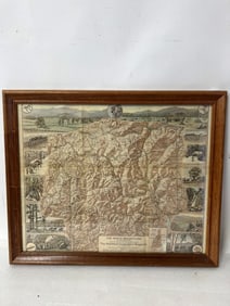 Map. White Mountains. New Hampshire