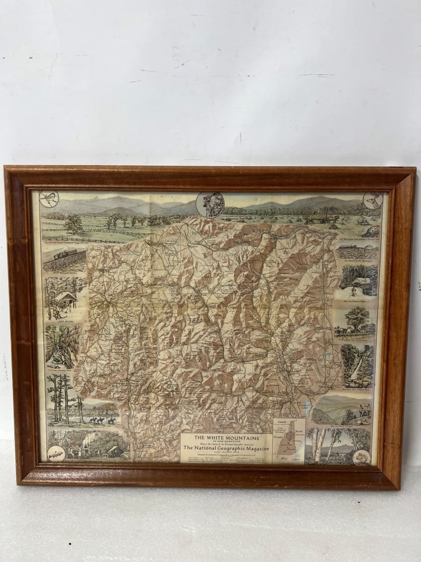 Map. White Mountains. New Hampshire (1 of 3)